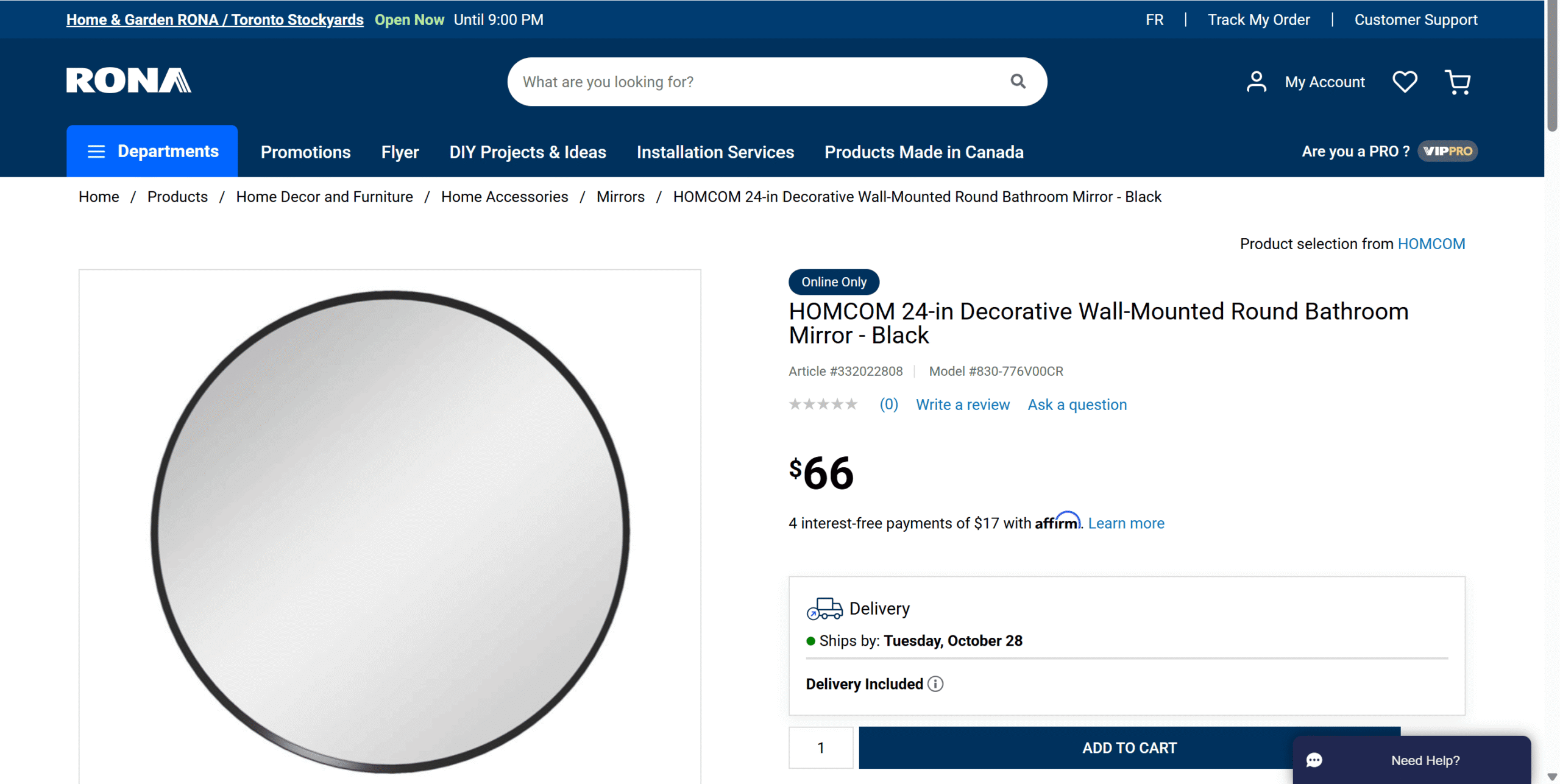 Rona's normal mirror 