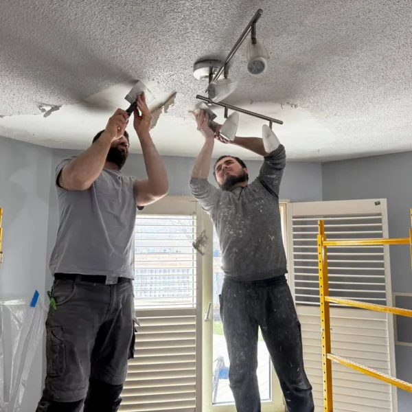 celling popcorn removing