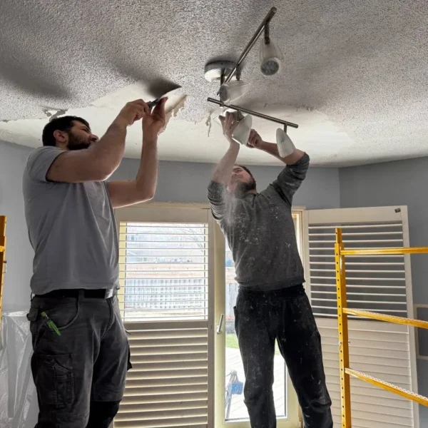 celling popcorn removing